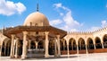 Interior view of Amr bin As Mosque, Cairo with beautiful cloud and blue sky Royalty Free Stock Photo